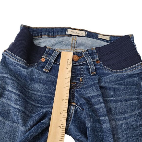 Madewell Jeans Womens 26 Blue Maternity Skinny Over the Belly Low Rise Stretch - Picture 10 of 11